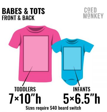 Youth/Toddler/Baby Standard Placement