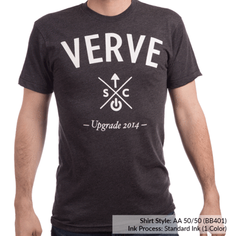 Screen print example of Verve