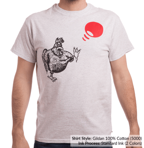 Screen print example of Punting Chicken