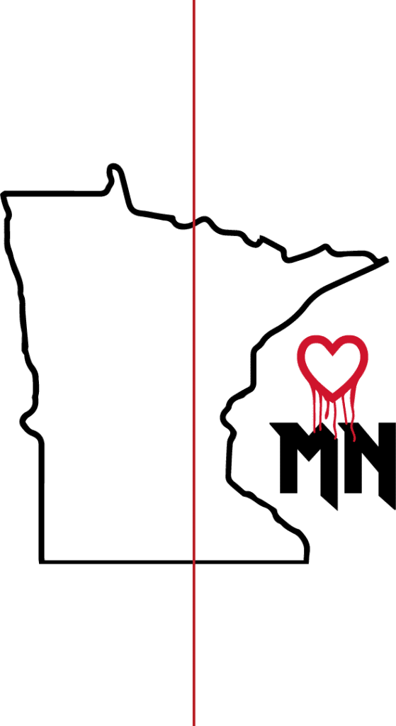 MN state outline with fill in the gap.