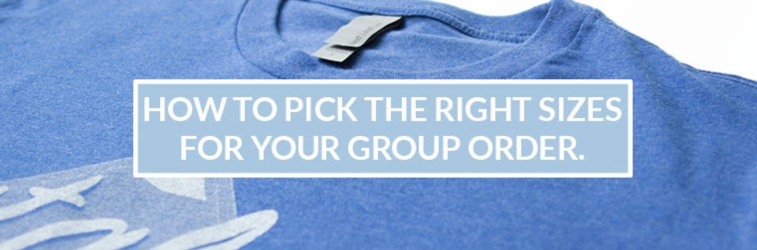 How to pick the right sizes for your group T shirt